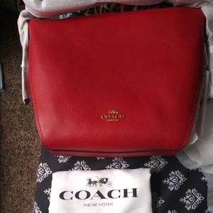 Red Coach Dufflette Crossbody